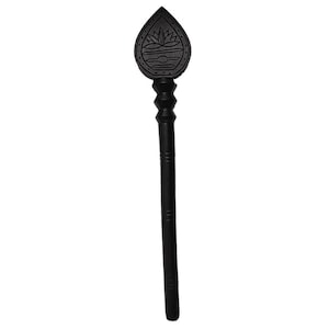 Karungali Vel without Stand Natural Unpolished Ebony Wood Vel (12 Inches) Handmade Carving Wood Ideal for Lord Murugan Vel puja/Worship