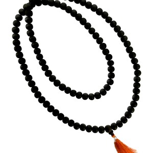 Certified Karungali Malai Original 10mm (108 Beads) 100% Natural Unpolished Karungali Malai Black Ebony Wood Mala Original Karungali Malai