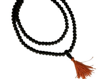 Karungali Malai Original 10mm (108 Beads) 100% Natural Unpolished Karungali Malai (Pack of 1) Black Ebony Wood Karungali Kattai Jaap Malai