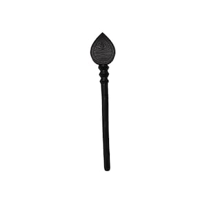 Karungali Vel without Stand Natural Unpolished Ebony Wood Vel (9 Inches) Handmade Carving Wood Ideal for Lord Murugan Vel puja/Worship