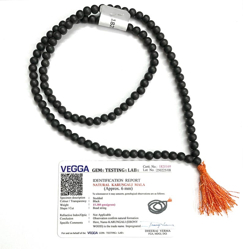 Karungali Mala 6mm for Meditation and Wearing