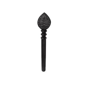 Karungali Vel without Stand Natural Unpolished Ebony Wood Vel (6 Inches) Handmade Carving Wood Ideal for Lord Murugan Vel puja/Worship