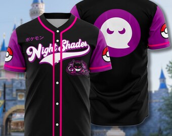 Ghost Type Baseball Jersey, Japanese Animated Baseball Jersey, Ghost Type Shirt, Ghost Type Jersey, Ghost Type Gift, Animation Jersey Shirt