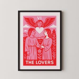 The Lovers - [THE MATCHBOX SERIES] - Download digitale. Etichetta retrò di una scatola di fiammiferi, metà del XX secolo, fumetto, illustrazione piatta.