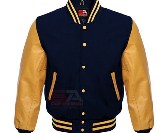 Veste Bomber Universitaire Laine Noire - Homme 6XL - Neuf