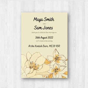 Mustard Flower Invitation