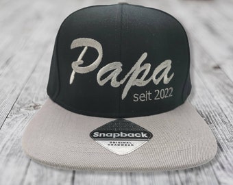 Kappe Papa mit Aufschrift Geburtsjahr der Kinder... Cap, Baseballcap, zum Muttertag und Vatertag - Geschenk Baby - Hut, Kopfbedeckung