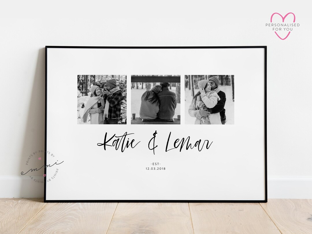 Custom Couple Photo Print | Personalized Anniversary Gift - Etsy