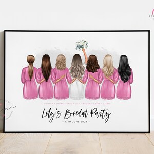 Custom Bridesmaids Robe Print | Bridal Party Gift