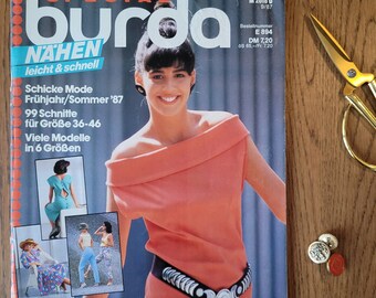 Burda Special sewing easy and fast 9/87 / vintage sewing magazine / sewing magazine 80s / sewing vintage fashion / vintage women's fashion DIY