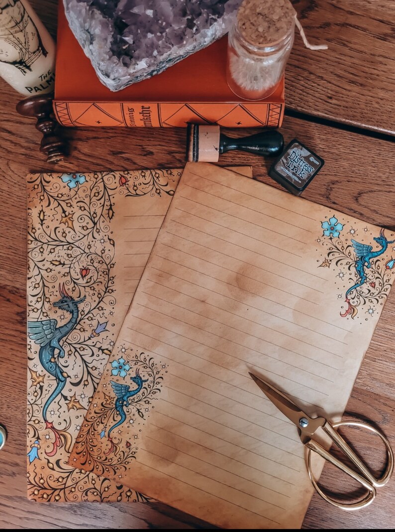 Medieval Stationery / Printable Historical Stationery / Old Book Pages ...