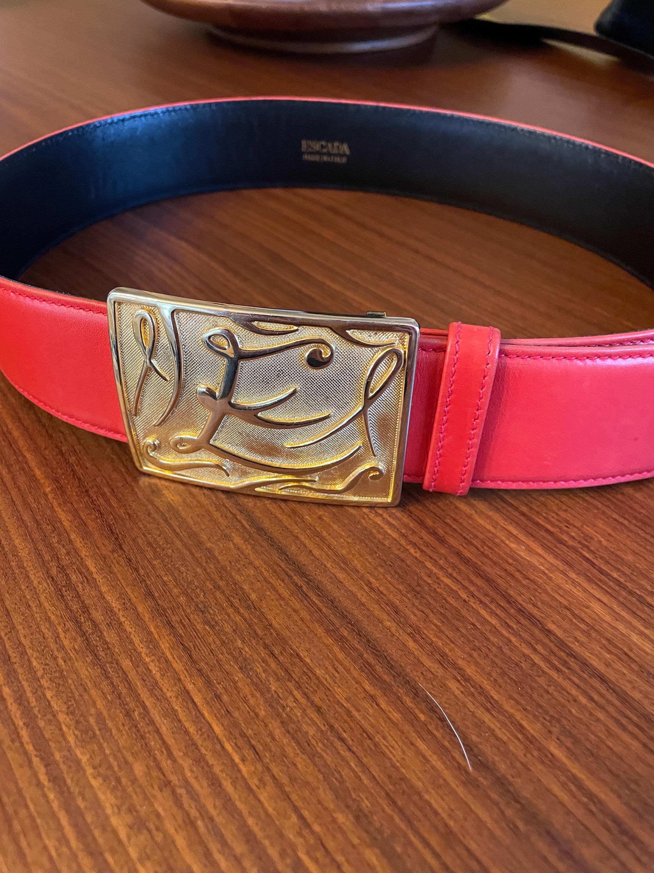 ESCADA LOGO BELT Escada Leather Waist Belt - Black Belts, Accessories  main image 2