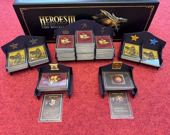 Ultieme uitgebreide kaarthouderset voor Heroes of Might and Magic III bordspel | Eenvoudige montage | 3D-geprint