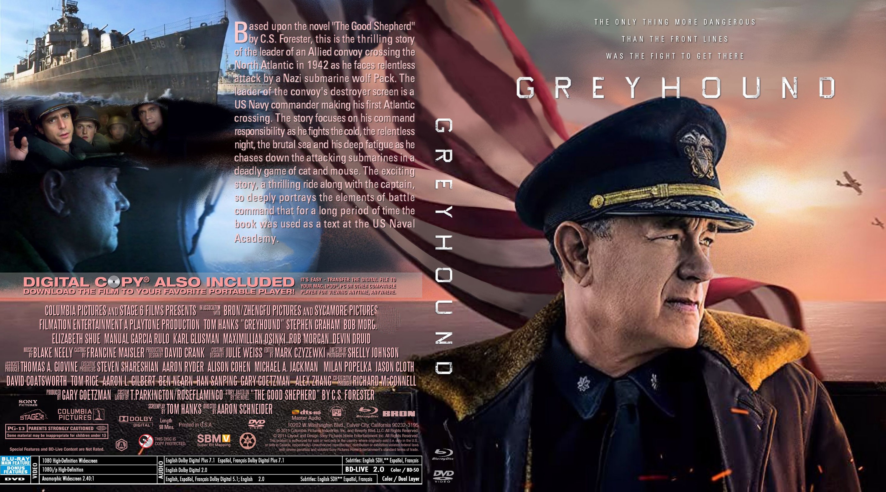 Tom Hanks Greyhound Blu Ray Dvd