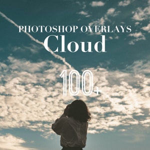 Cloud Photoshop Overlays, Photo Overlays Package, Sky Texture Background Effect Nature Realistic PNG JPG Psd Bundle Layer Photo Editing