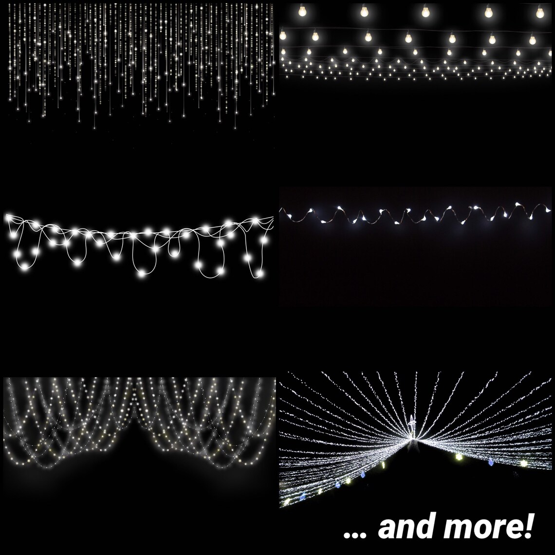 Overlays String Lights Photo Overlays Package Etsy
