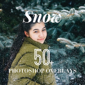 Snow Photoshop Overlays, Photo Overlays Package, Winter Xmas Ice PS Nature Texture Background Effect PNG JPG Psd Bundle Layer Photo Editing