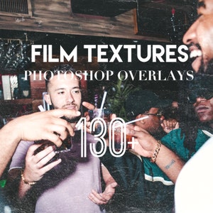 Photoshop Overlays, Film Textures Photo Overlays Package, Film Grain Kodak Polaroid Retro Filter Background Dust Scratch Bundle Vintage