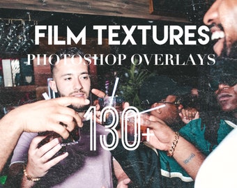 Photoshopオーバーレイ、フィルムテクスチャ写真オーバーレイパッケージ、フィルムグレインコダックポラロイドレトロフィルター背景ダストスクラッチバンドルヴィンテージ
