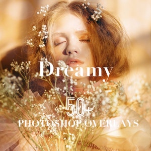 Dreamy Photoshop Overlays, Photo Overlays Package, Vintage Pastel PS Texture Retro Effect PNG JPG Psd Background Bundle Layer Photo Filters