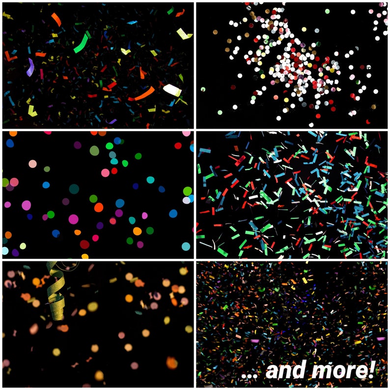Confetti Photoshop Overlays, Photo Overlays Package, Party Popper ...