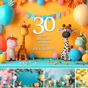 Fondos de safari para baby shower: 30 imágenes JPEG de alta resolución (descarga digital)