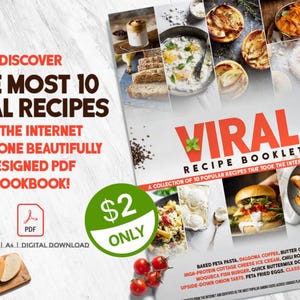 cookbook, viral recipes, popular recipes, easy ideas, social media recipes, foodie, printable cookbook cooking guide, trending food recipes