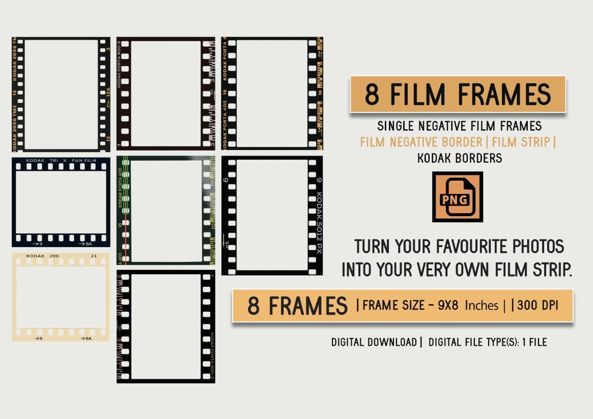 Film Stamps, Film Frame Stamps, Film Strip Frame Rubber Stamp