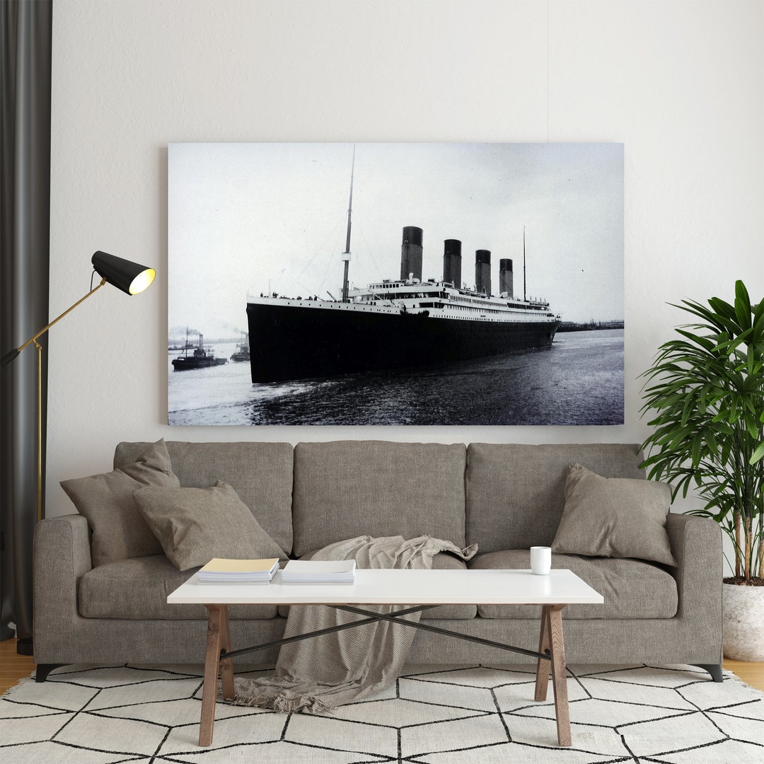 Titanic Wall Art Black and White Titanic Wall Art Titanic Etsy UK