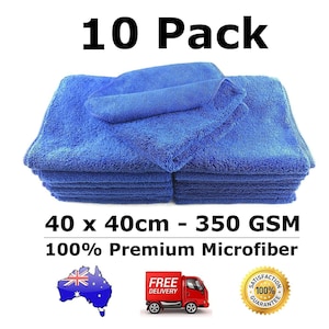 Microfiber Cloths for Cleaning and Detailing - 40x40cm - 10 Pack