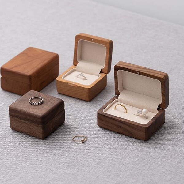 Wood Engagement Ring Etsy