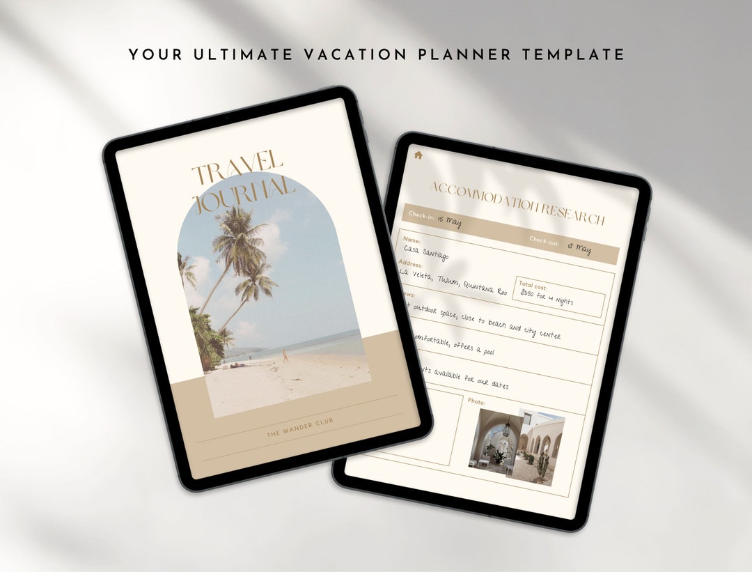 Goodnotes Trip Planner Travel Planner Travel Diary Simple Etsy