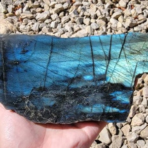 Stunning Strong Blue Flash Labradorite Slab