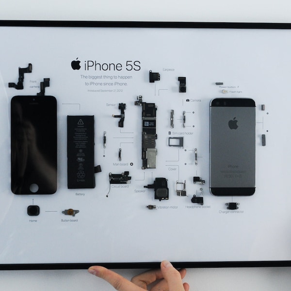 iPhone 5S A3 poster DYI disassembly