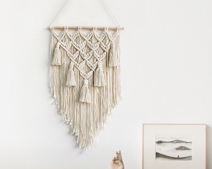 New 2023 Macrame Wall Hanging,Handmade,Housewarming,Boho Decor,Home Decor,Bedroom Decor, Living room Decor, Office Decor,Ideal Gift