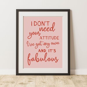 Sassy Quote Pink Trendy Art Aesthetic Wall Art Digital Print Printable Decor Digital Download Gallery Wall Art Bedroom Lounge Print Poster