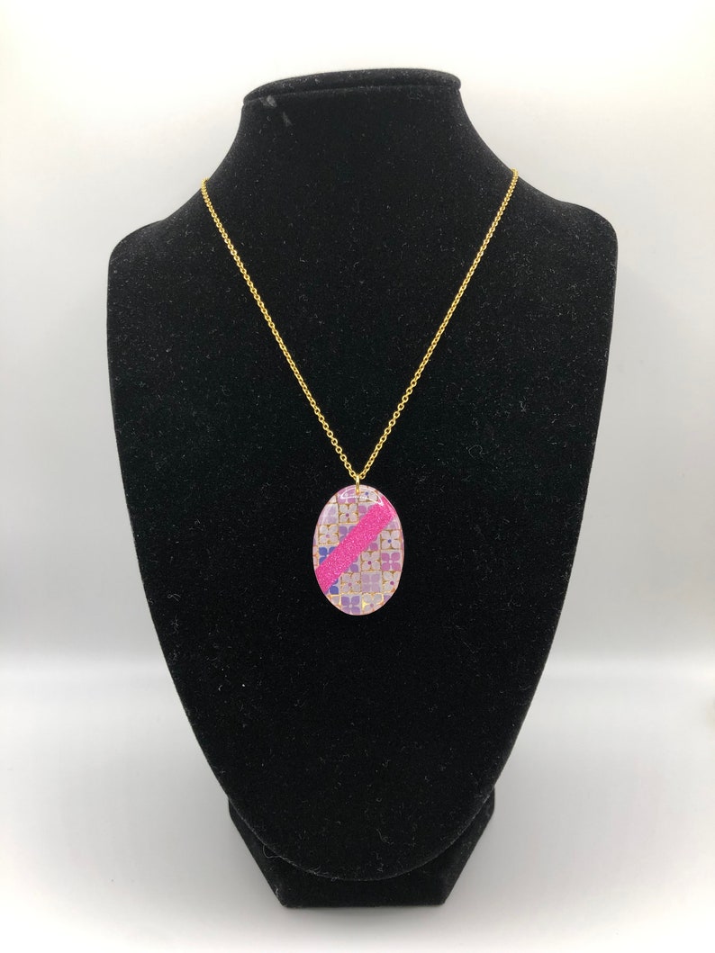 Here to Shine Gold Plated Necklace in Pink