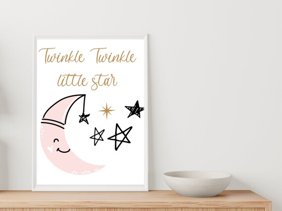 Twinkle Twinkle Little Star Printable Digital Download pink - Etsy