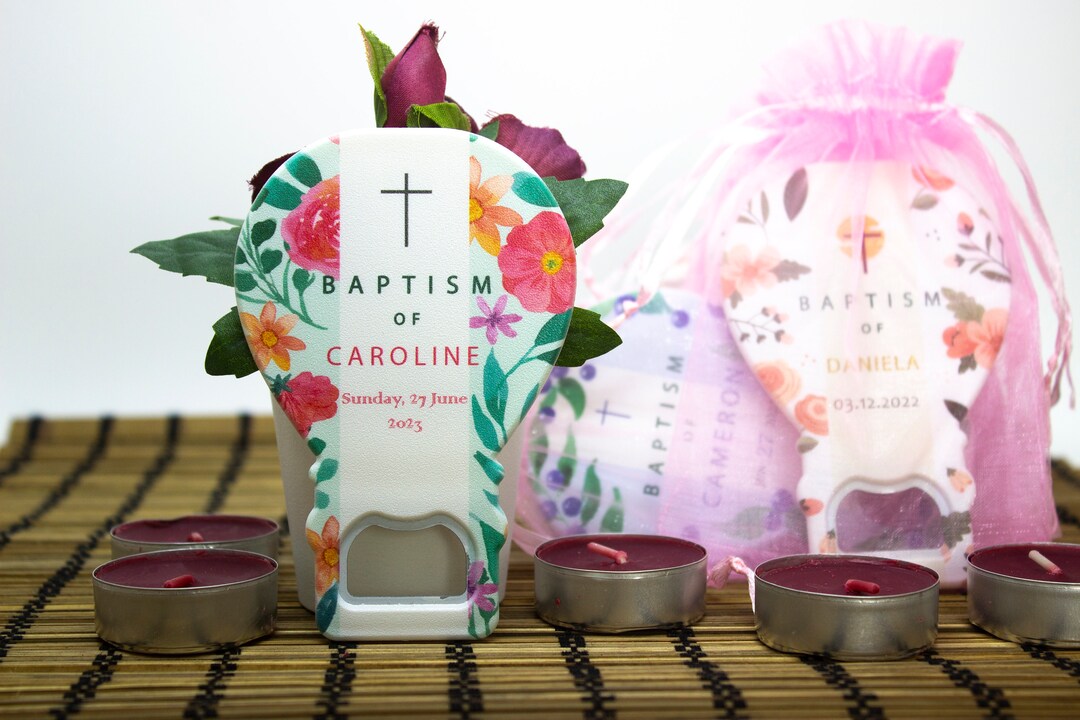 Customizable Baptism Bottle Opener Baptism Favor for Guest in