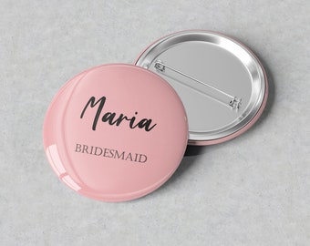 Bachelorette Party 2.3 and 1.7 inch Pins - Wedding Party Favors - Bride, Bridesmaid, I Do Crew, Pin Back Buttons for Bach Party Favors