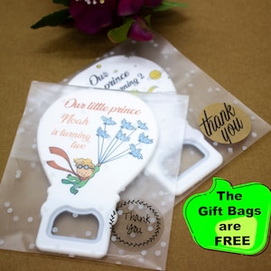 Apribottiglie magnetico, a tema Piccolo Principe, sacchetto regalo opaco trasparente a pois, festa di compleanno e decorazioni, magneti per feste personalizzati