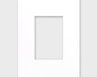 21 x 30 cm passe-partout, neutral white, 1.4 mm thickness, cutout 9.6 x 14.6 cm