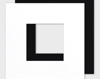 Square custom-made passe-partout, 1.5 mm thick, made to measure