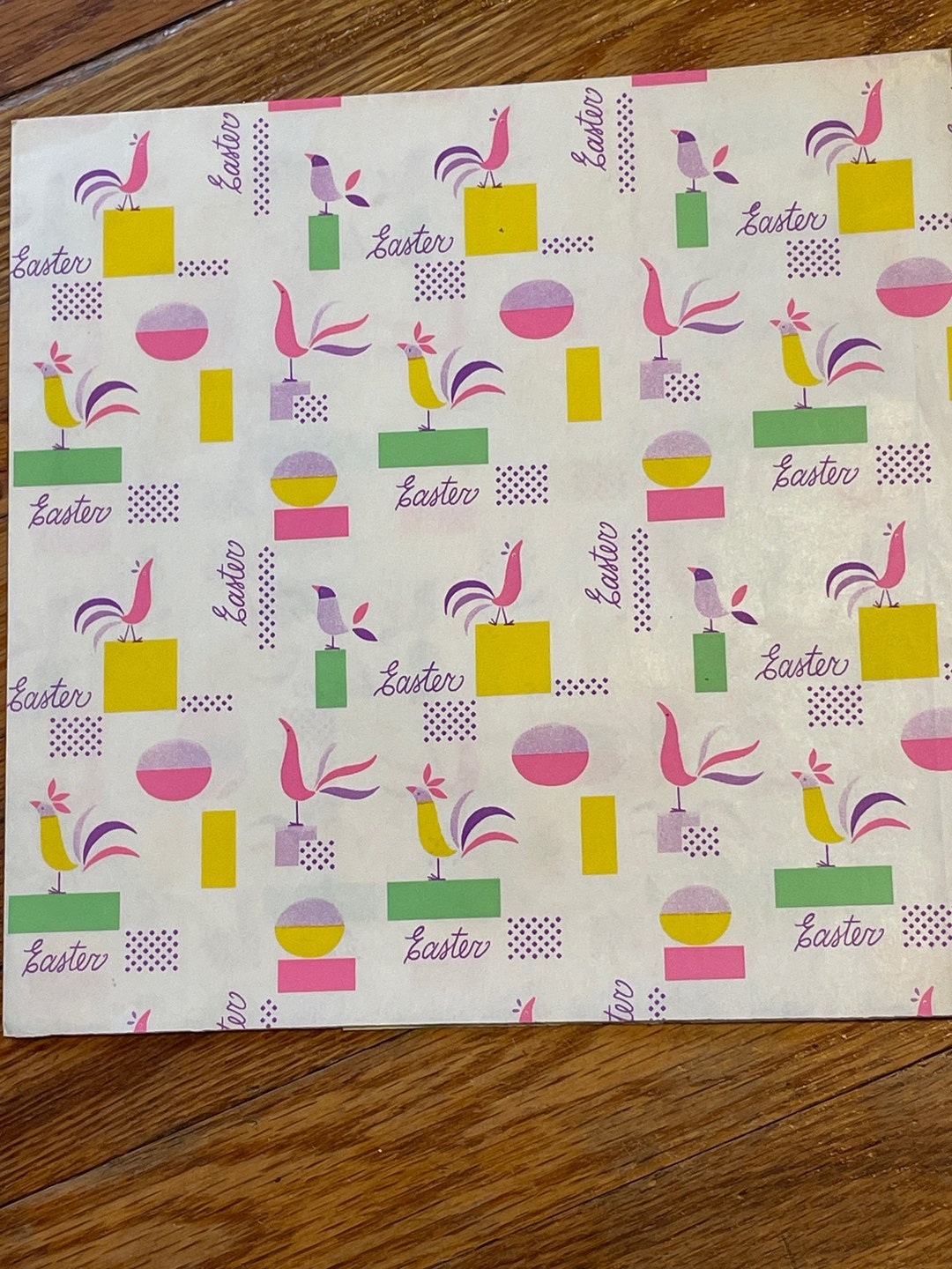 Vintage Easter Gift Wrap One Sheet 24 X 20 Inches Etsy