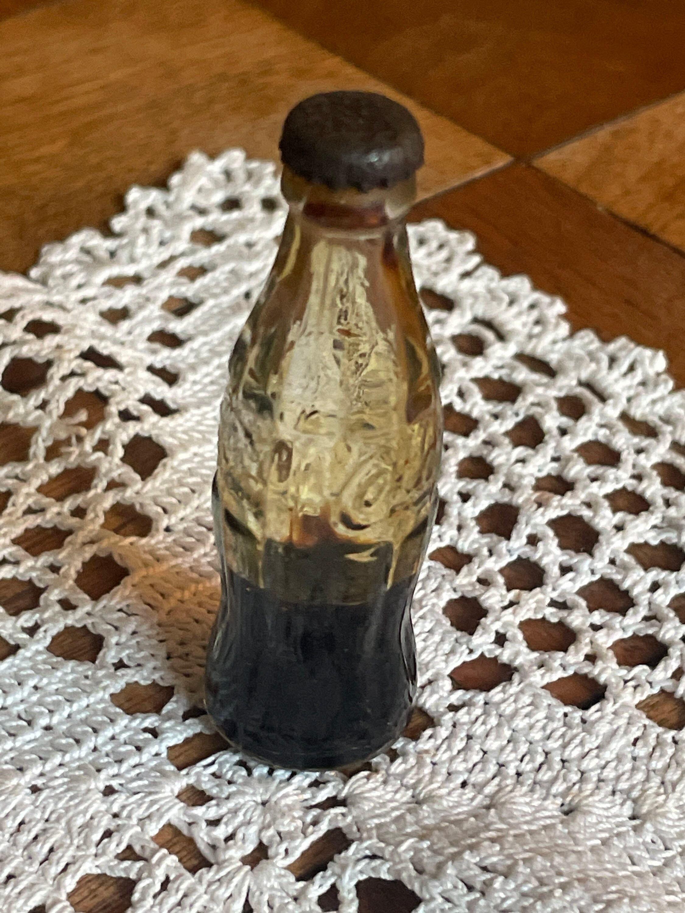 Vintage Miniature Coca Cola Bottle 1/2 Full - Etsy