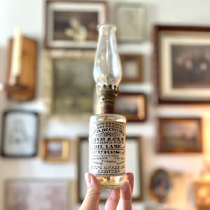 Dr. Ely Parson's Famous Miracle Oil Lamp Cures Absolutely Nothing Apple Pie Scented, Vintage Oil Lamp, Vintage Table Lamp, Vintage Desk Lamp
