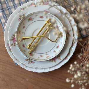 Vintage 3 Tiered China Dessert Stand | Floral Plate Tray for Tea Party, Wedding, Shower | Shabby Chic Antique Display Stand, Mothers Day Tea
