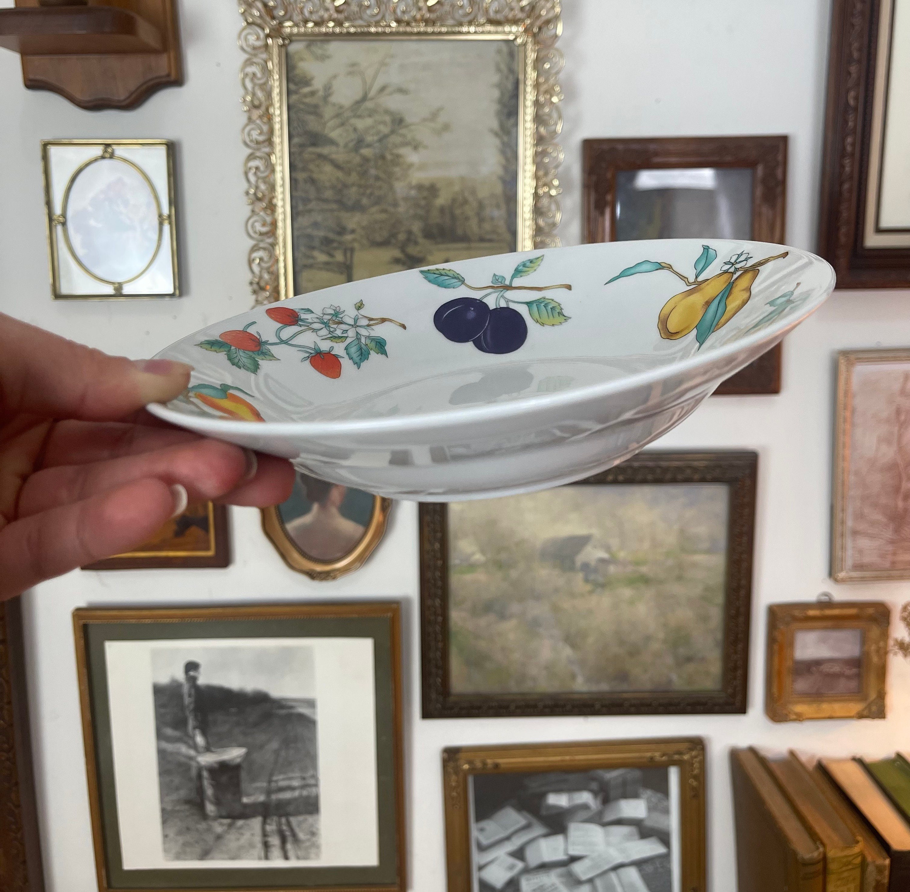 Dulcie by Tabletops Unlimited Dish Set, Large Fruit on Rim, TAU19 Fruit