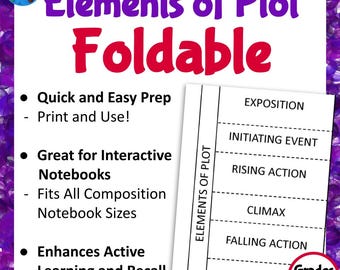 Plot Structure Foldable Style Notes - For Grades 3 - 9