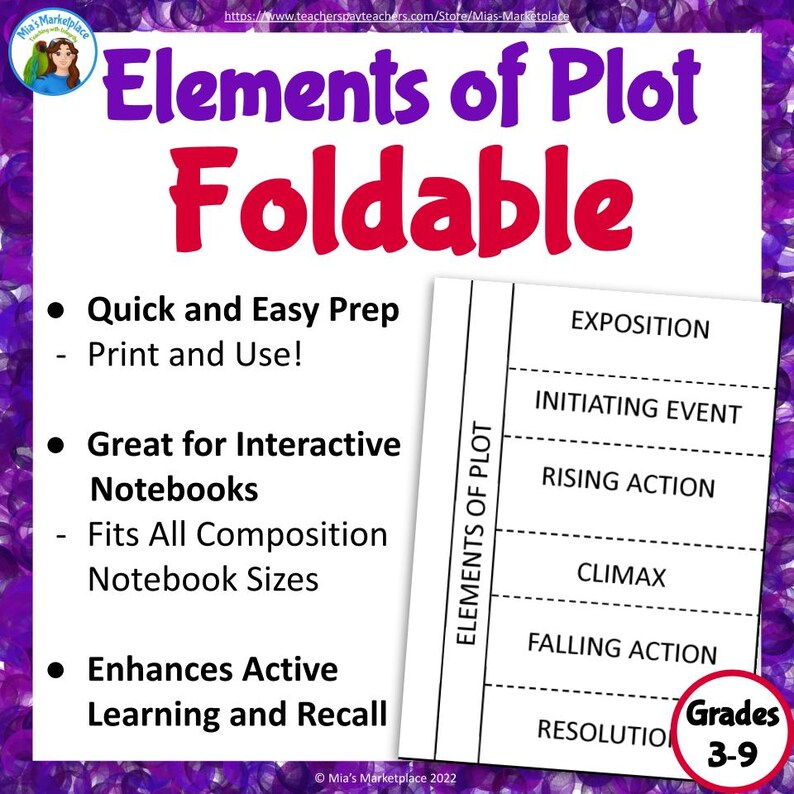 Plot Structure Foldable Style Notes - for Grades 3 - 9 - Etsy